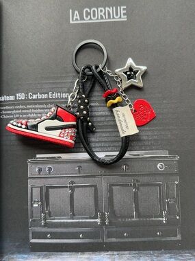 Christian louboutine  inspired Sneaker Keychain Bag Charm